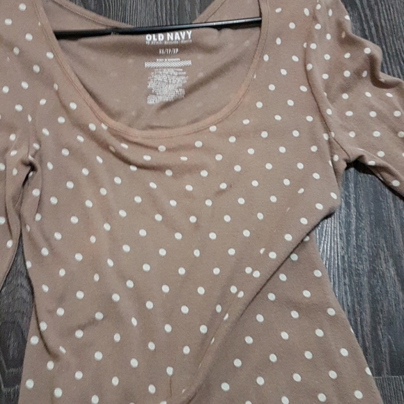 Brown and white polka dot sweater - Picture 3 of 3